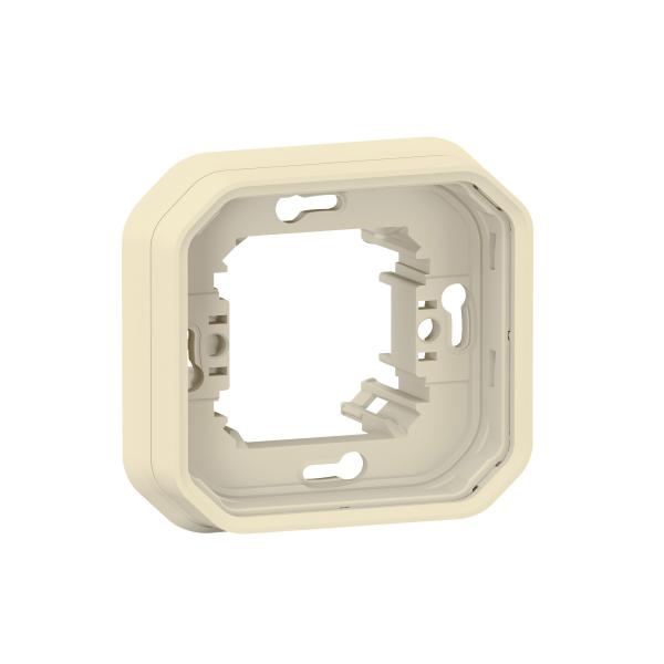 Photo Support plaque encastr 1 poste Plexo sable | Ref : 069890L