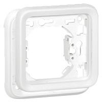 Photo Support étanche plaque 1 poste Plexo composable IP55 - blanc Artic antimicrobien | Ref : 070792