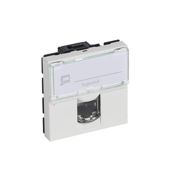 Photo Prise RJ45 catgorie5e UTP Mosaic 2 modules  -  blanc | Ref : 076554