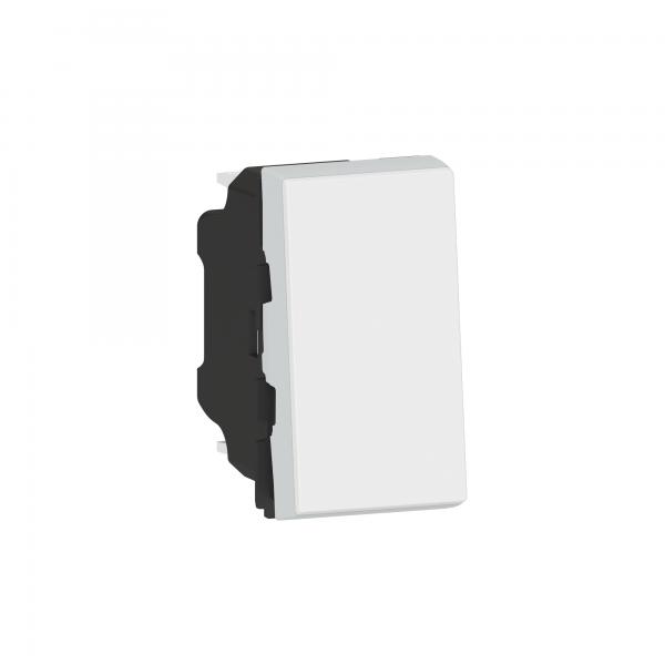 Photo Interrupteur ou va-et-vient 10AX 250V~ Mosaic Easy-Led 1 module - blanc | Ref : 077001L