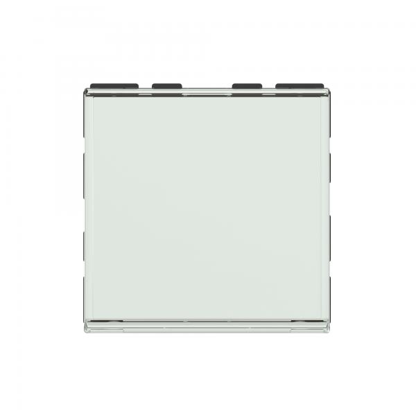 Photo poussoir inverseur 6a 2 modules evoled porte etiquette blanc | Ref : 077043L
