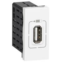 Photo Chargeur USB Type - A 1,1A 5,5W Mosaic 1 module 230V ou 5V=  -  blanc | Ref : 077591