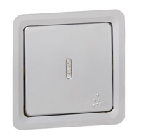 Photo Poussoir inverseur lumineux NO 6A 230V~ Soliroc IK10 IP55 | Ref : 077842