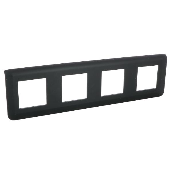 Photo Plaque de finition horizontale Mosaic pour 4x2 modules - noir | Ref : 079008L