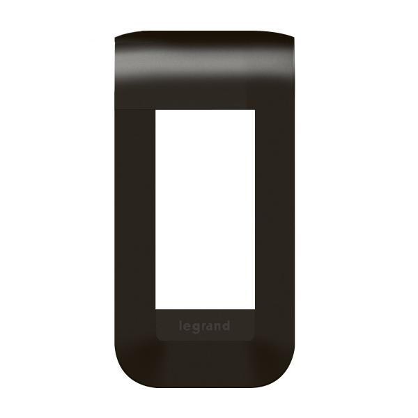 Photo Plaque de finition Mosaic 1 module finition noire | Ref : 079041L