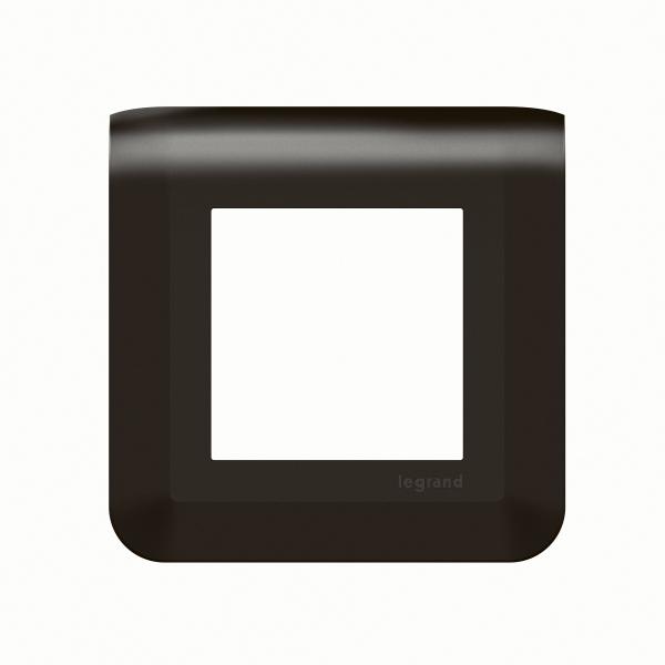 Photo Plaque de finition Mosaic pour 2 modules noir mat | Ref : 079042L