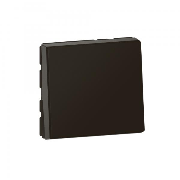Photo Interrupteur ou va-et-vient 10AX 250V~ Mosaic Easy-Led 2 modules � noir mat | Ref : 079111L