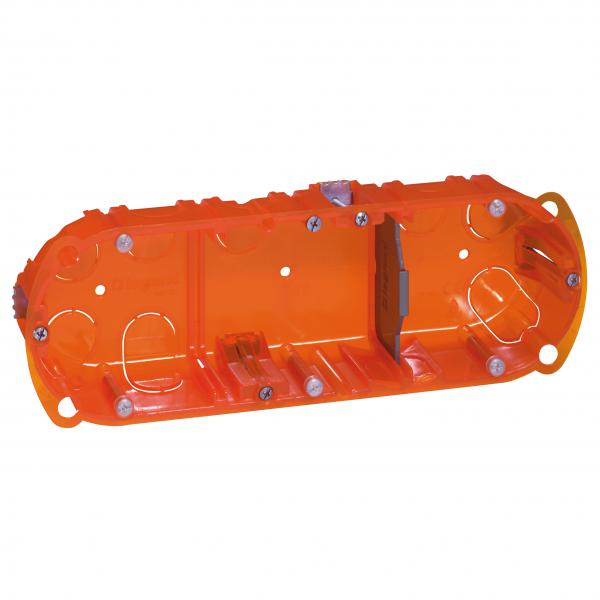 Photo Bote multimatriaux Batibox 3 postes 6  8 modules montage vertical ou horizontal  -  profondeur 40 | Ref : 080103