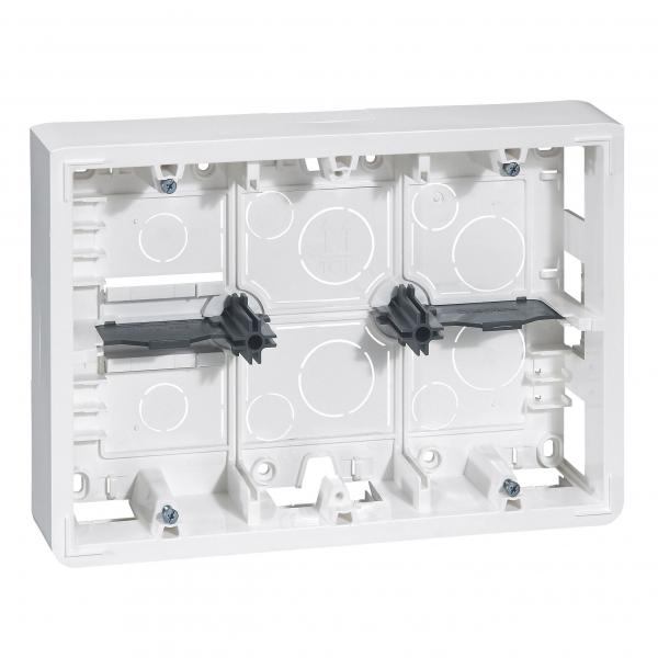 Photo Cadre saillie profondeur 46mm Mosaic pour 2x6 , 2x8 ou 2x3x2 modules et support rfrence 080266 | Ref : 080276