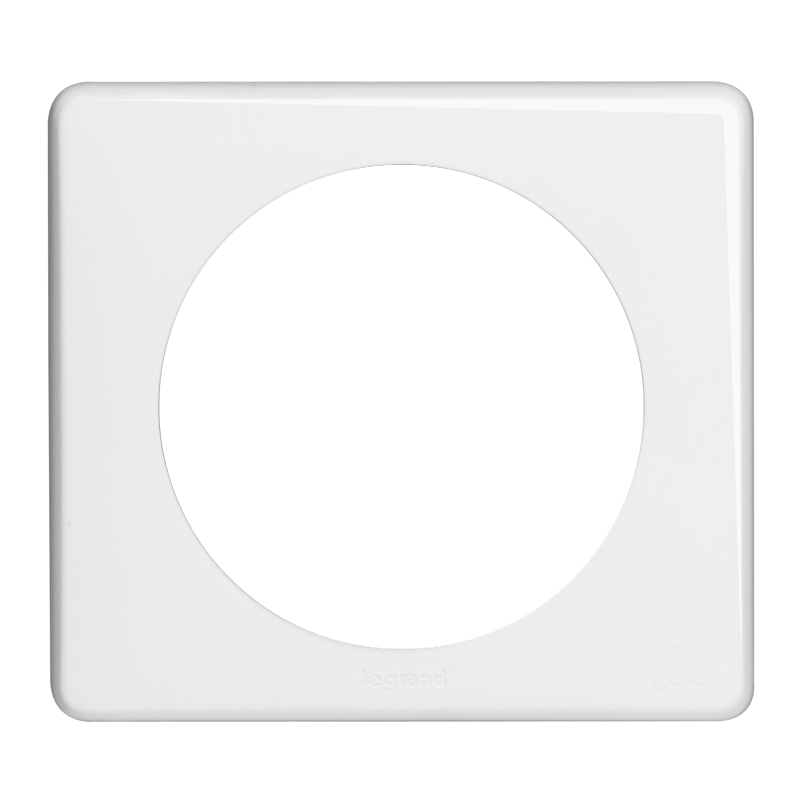 Photo Plaque Cliane IP44 1 poste - Finition blanc | Ref : 069071