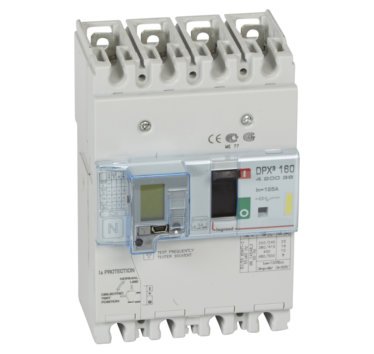 Photo Disjoncteur magnétothermique différentiel DPX³160 pouvoir de coupure 16kA 400V~ - 4P - 125A | Ref : 420036