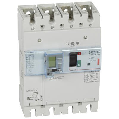 Photo Disjoncteur lectronique diffrentiel DPX250 pouvoir de coupure 36kA 400V~  -  4P  -  250A | Ref : 420359