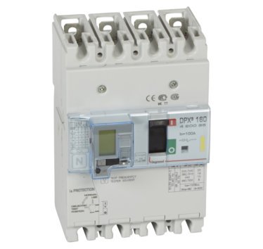 Photo Disjoncteur magnétothermique différentiel DPX³160 pouvoir de coupure 16kA 400V~ - 4P - 100A | Ref : 420035