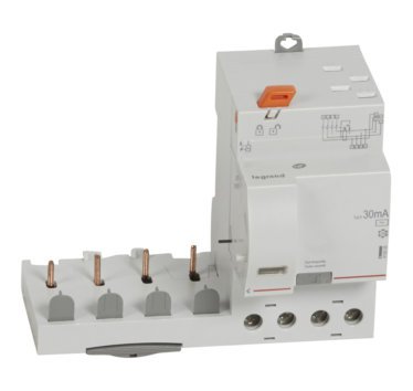 Photo Bloc diffrentiel adaptable automatique DX pour disjoncteur 1 module par ple  -  4P 400V~  -  63A  -  typeAC 30mA | Ref : 410506