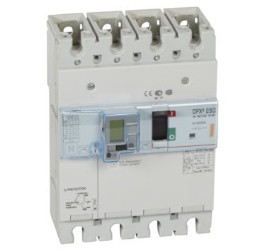Photo Disjoncteur magntothermique diffrentiel DPX250 pouvoir de coupure 25kA 400V~  -  4P  -  200A | Ref : 420228