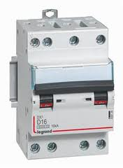 Photo Disjoncteur DX6000 10kA arrive haute automatique dpart bas  vis 4P 400V~  -  10A  -  courbe D  -  pour peigne HX optimis | Ref : 408132
