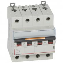Photo Disjoncteur DX 25kA arrive haute et dpart bas  vis 4P 400V~  -  16A  -  courbe C  -  4 modules | Ref : 409794