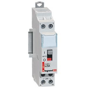 Photo Contacteur de puissance CX commande manuelle bobine 24V~  -  2P 250V~  -  25A  -  contact 2F  -  1 module | Ref : 412514
