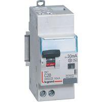 Photo Disjoncteur diffrentiel monobloc DX6000 10kA arrive haute automatique dpart bas vis U+N 230V~  -  10A  -  typeAC 30mA | Ref : 410800