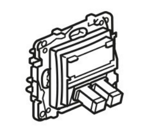 Photo Prise optique Nilo - 2 traverses SC/APC simplex avec volet de protection - Pur | Ref : 664779