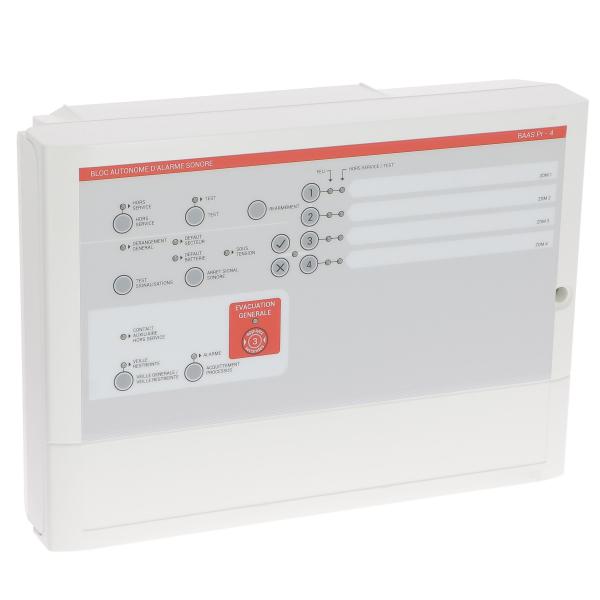 Photo Bloc autonome d'alarme sonore principal (BAAS Pr) tableau d'alarme 4 boucles IP30 IK07 | Ref : 140504