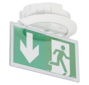 Photo BAES + BAEH d'vacuation encastr Kickspot IP40 IK04 plastique ECO1 SATI AutoDiag pour ERP et ERT | Ref : 062514