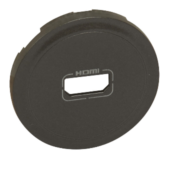 Photo Enjoliveur Cliane pour prise audio et video HDMI  -  finition graphite | Ref : 067816
