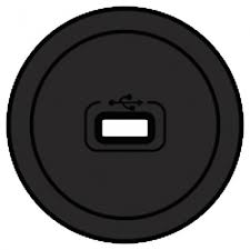 Photo Enjoliveur Céliane pour prise USB - finition graphite | Ref : 067950