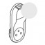 Photo Enjoliveur Céliane pour prise de courant 2P+T Surface et chargeur USB semi encastré - Blanc | Ref : 068116