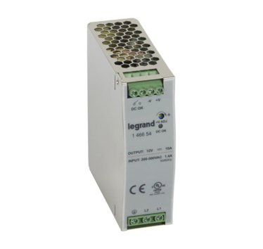 Photo Alimentation stabilise  dcoupage monophase et biphase entre 200V~  500V~ et sortie 12V=  -  120W | Ref : 146654
