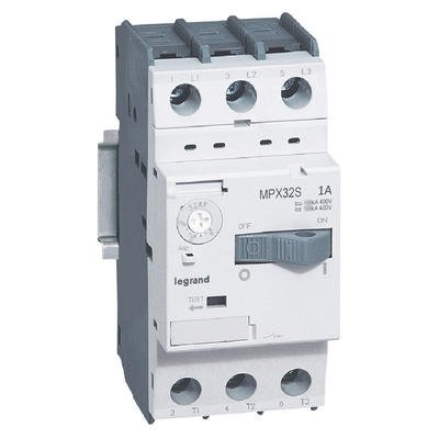 Photo Disjoncteur moteur magntothermique MPX32S  -  rglage thermique 0,63A  1A  -  pouvoir de coupure 100kA en 415V | Ref : 417304