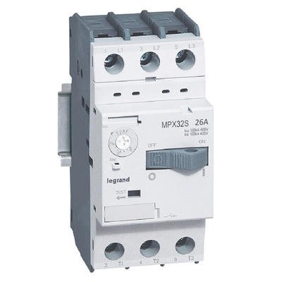 Photo Disjoncteur moteur magnétothermique MPX³32S - réglage thermique 18A à 26A - pouvoir de coupure 15kA en 415V | Ref : 417314