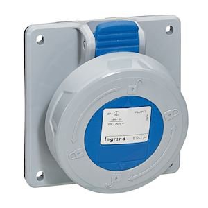 Photo Prise à entraxes unifiés P17 IP66/67 32A - 200V~ à 250V~ - 2P+T | Ref : 555484
