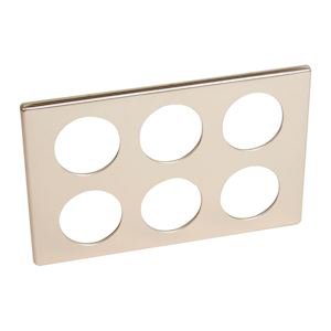 Photo Plaque Cliane Mtal 2x3 postes  -  finition Copper | Ref : 069079