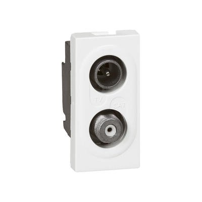 Photo Prise TV-SAT Mosaic - 1 module - finition blanc | Ref : 078795