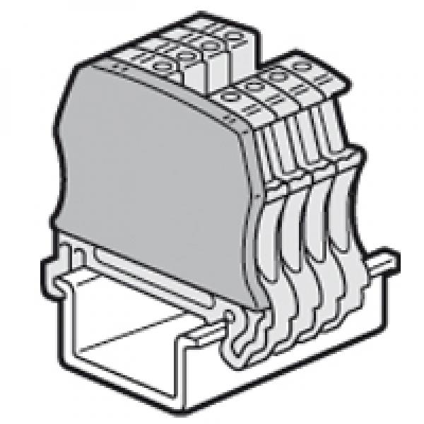 Photo Cloison terminale pour blocs de jonction  vis Viking3 avec 1 entre 1 sortie pas de 5mm , 6mm , 8mm | Ref : 037550