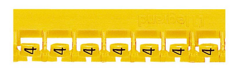 Photo Rglette de 24 repres Mmocab largeur 2,3mm avec chiffre 4 selon code couleur international | Ref : 037806