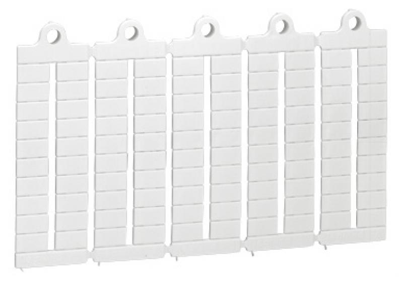 Photo Plaque de 100 repères prédécoupés vierges pour bloc de jonction Viking3 pas 6mm | Ref : 039501