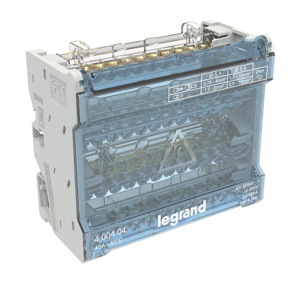 Photo Rpartiteur modulaire 4P 40A - 6 modules | Ref : 400404