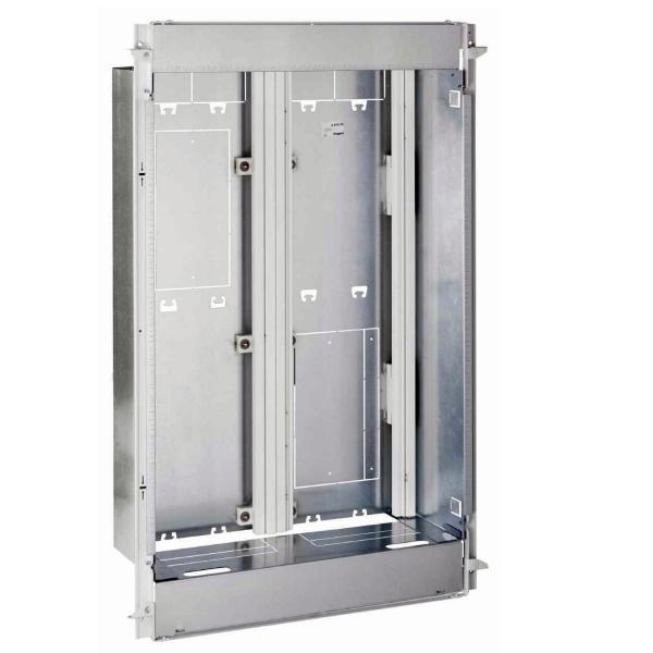 Photo Bac + cadre mtal 2 traves DRIVIA 13 pour coffret 4 ranges + panneau Enedis + coffret de communication basique | Ref : 401449