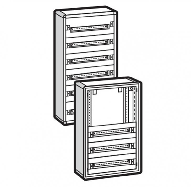 Photo Coffret distribution isolant XL160 tout modulaire 2 ranges  -  48 modules | Ref : 401802
