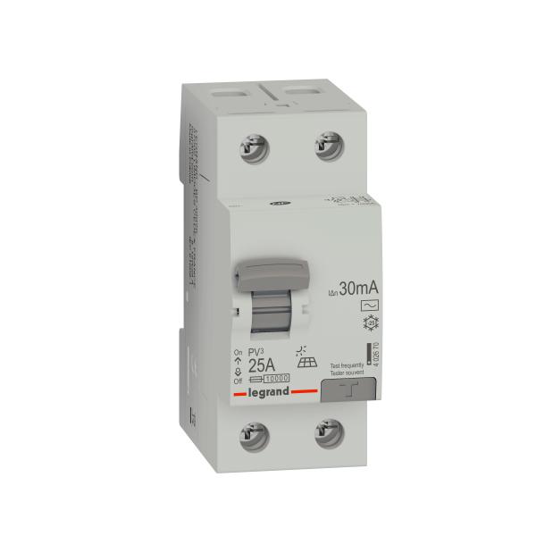 Photo PV interrupteur diffrentiel pour installation photovoltaque AC - 2P 25A Type AC 30mA | Ref : 402670
