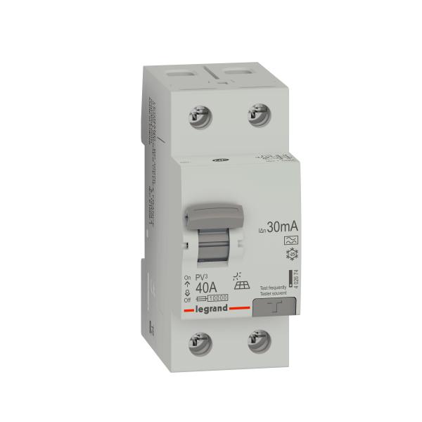 Photo PV interrupteur diffrentiel pour installation photovoltaque AC - 2P 40A Type A 30mA | Ref : 402674