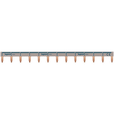 Photo Peigne d'alimentation universel Phase + Neutre HX³ horizontale 1P - longueur 57 modules ou 1 mètre | Ref : 404937