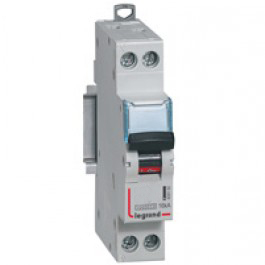 Photo Disjoncteur DX³6000 10kA arrivée haute et départ bas à vis U+N 230V~ - 2A - courbe C - 1 module | Ref : 407693