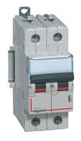 Photo Disjoncteur DX³6000 10kA arrivée haute et départ bas à vis 2P 230V~ à 400V~ - 40A - courbe D - 2 modules | Ref : 408019
