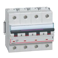 Photo Disjoncteur DX 50kA arrive haute et dpart bas  vis 4P 400V~  -  63A  -  courbe C  -  6 modules | Ref : 410180