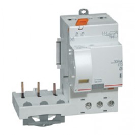 Photo Bloc différentiel adaptable à vis DX³ pour disjoncteur 1 module par pôle - 4P 400V~ - 63A - typeAC 30mA | Ref : 410500
