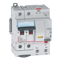Photo Disjoncteur différentiel monobloc DX³6000 10kA arrivée haute et départ bas à vis 2P 230V~ à 400V~ - 32A - typeAC 30mA | Ref : 411161