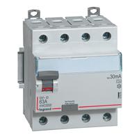 Photo Interrupteur diffrentiel DX - ID arrive haute et dpart bas  vis  -  4P 400V~ 63A typeA 30mA  -  4 modules | Ref : 411676